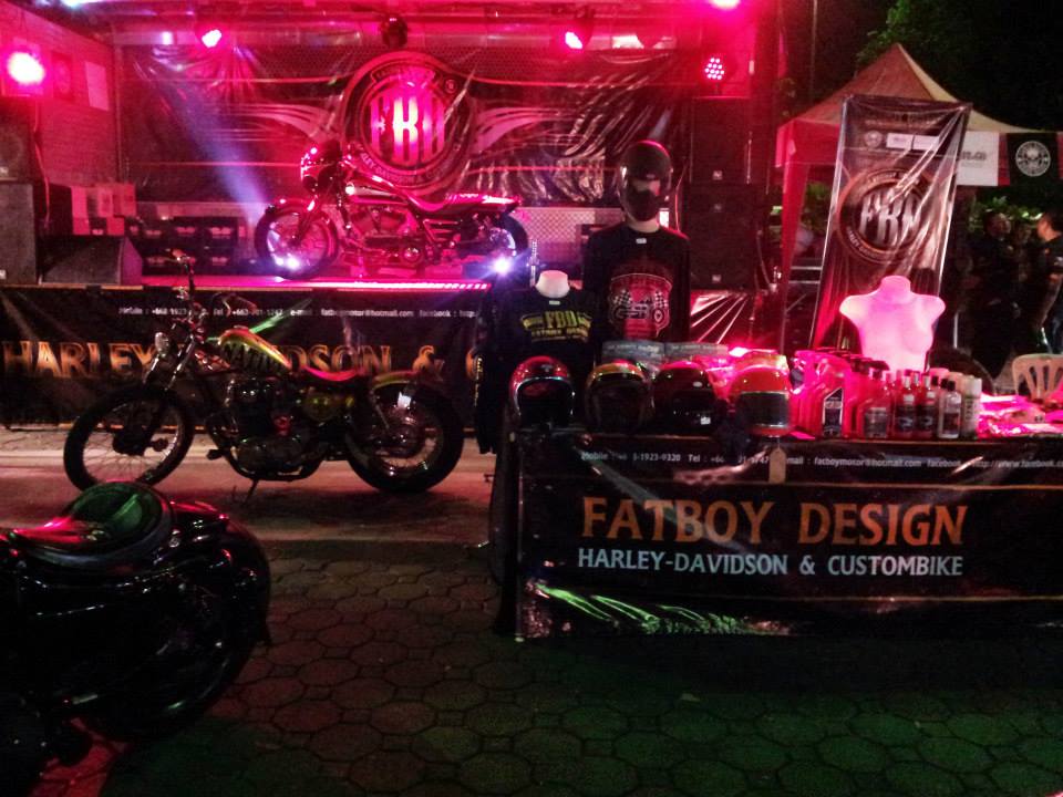 a motorcycle stall at an event