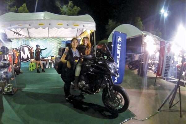 motorcycle ladies at moto event