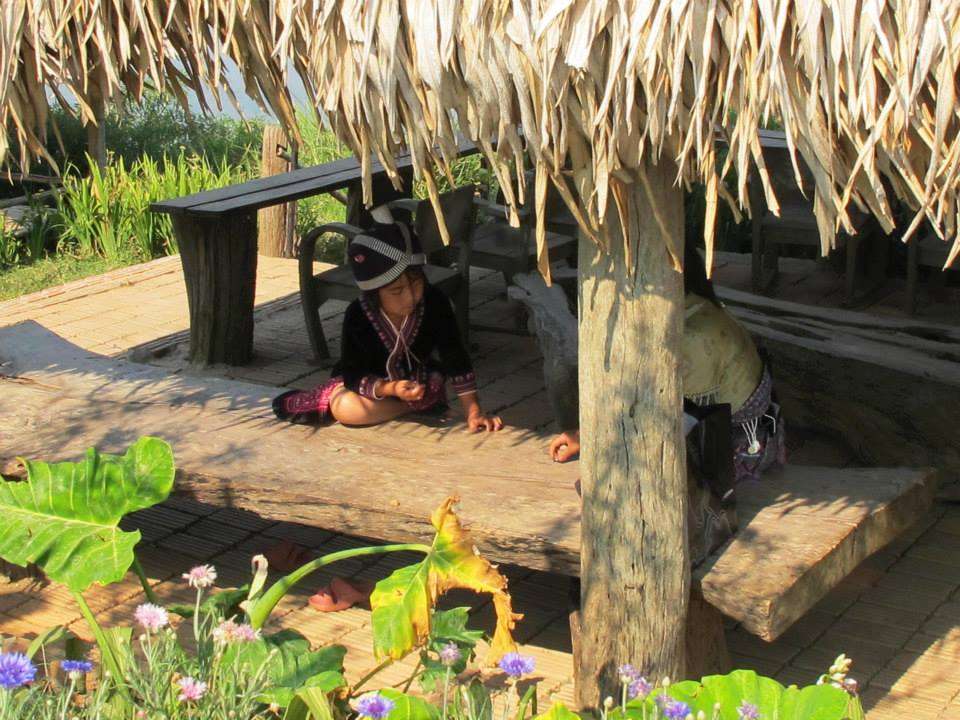 Hmong children playing a game