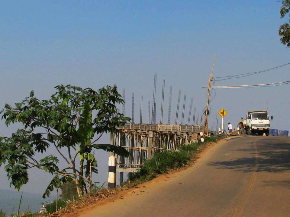 construction work on thailand mountain