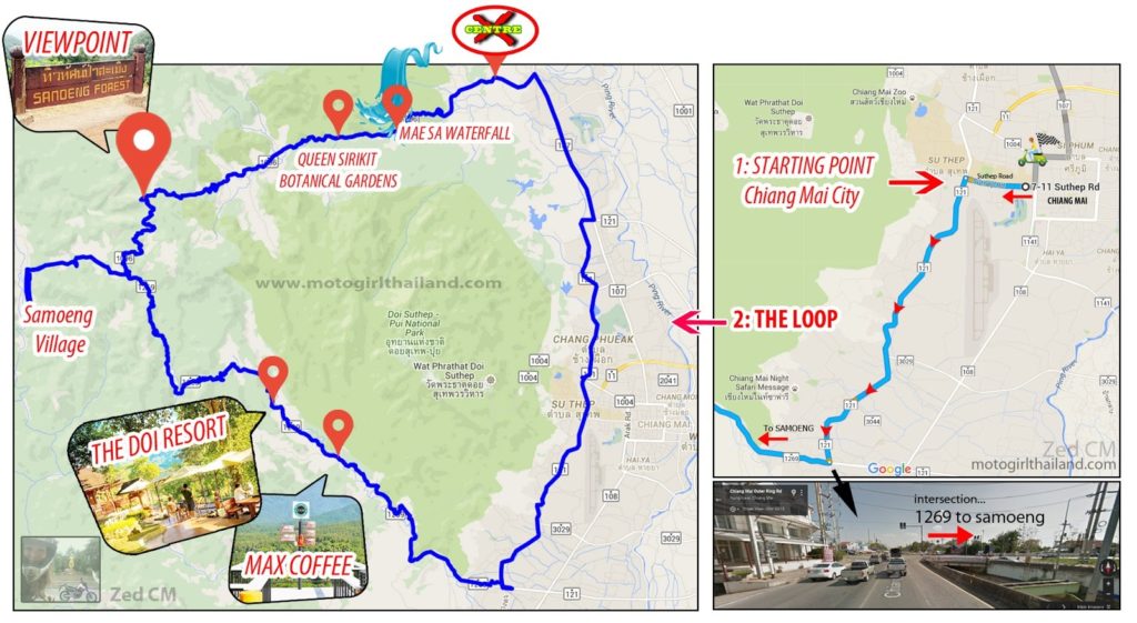 a map of Samoeng Loop