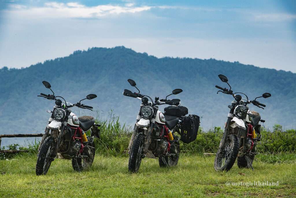 Ducati Motorcycles at a viewpoint