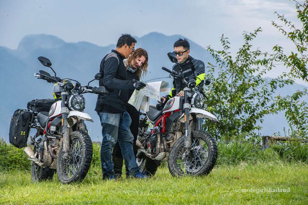 Group of riders with Ducati motorcycles