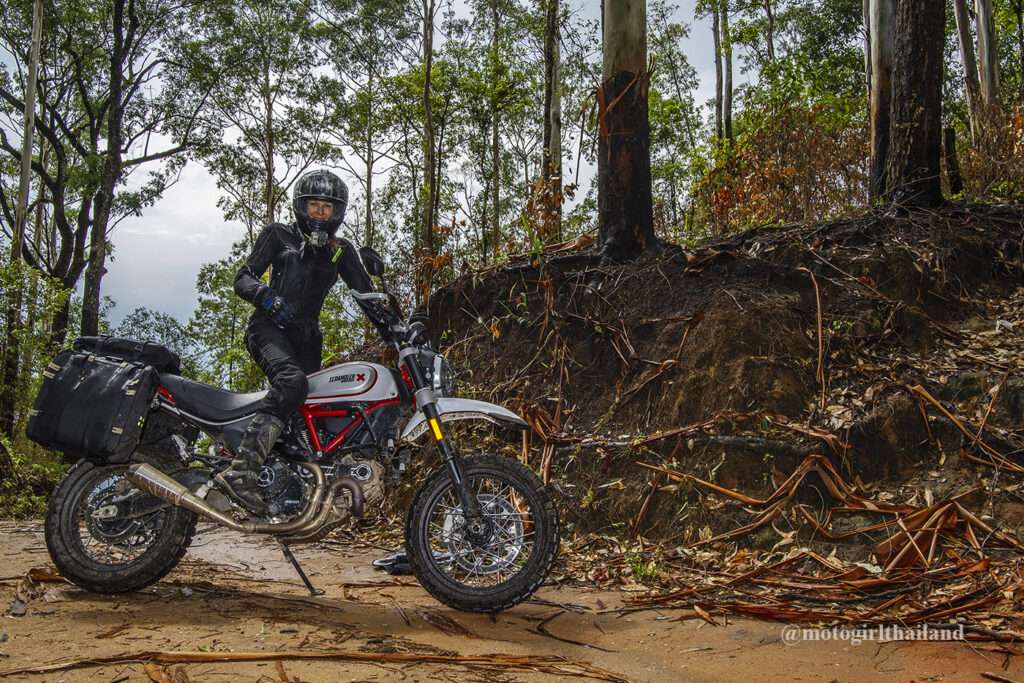 motogirlthailand Ducati Desert Sled. Thailand. Chiang Mai. DART. Female rider. 