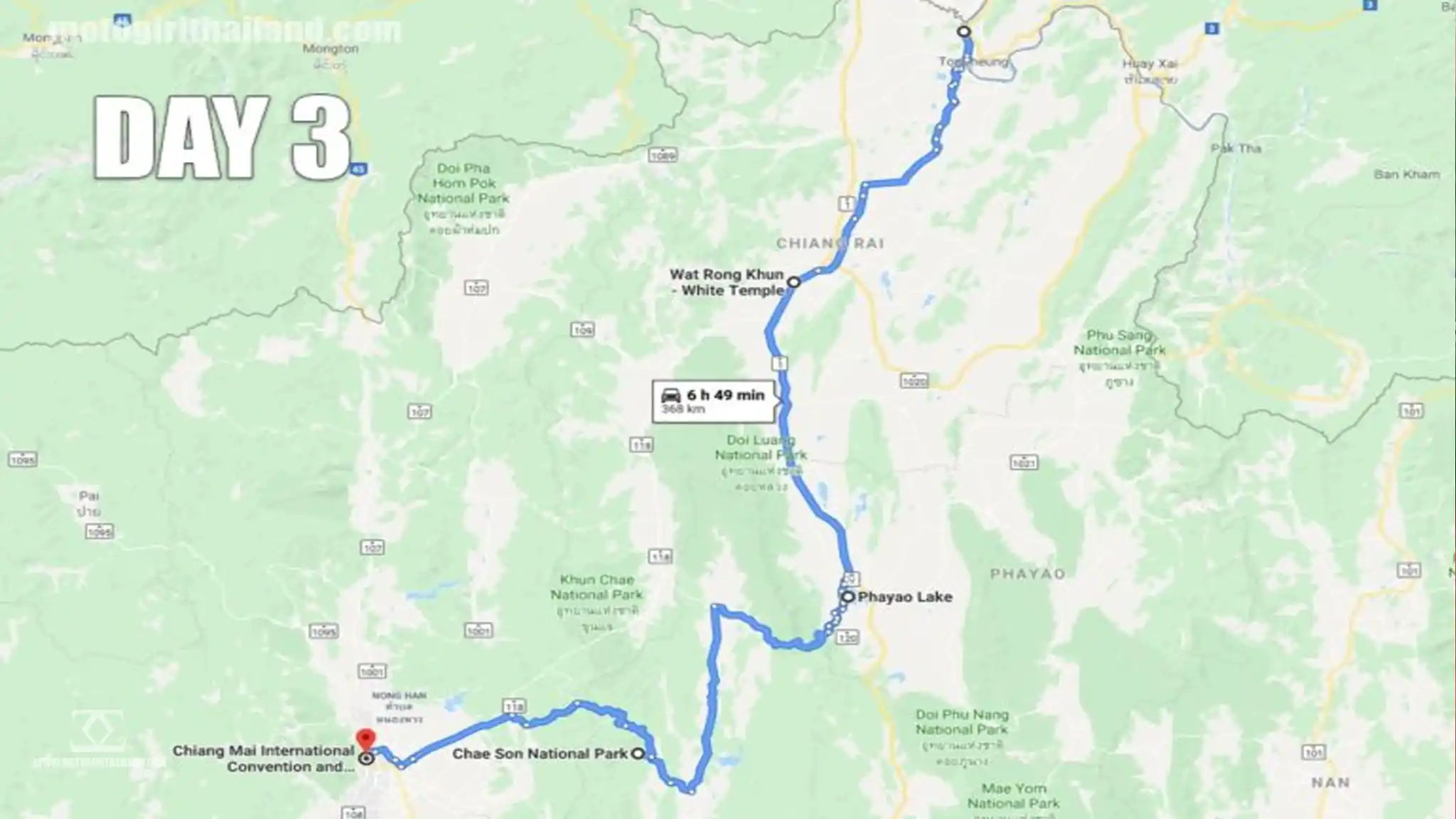 Big Bike Tours Recce Ride Map Day 2