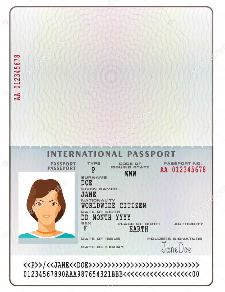 riding in thailand. graphic of a passport.