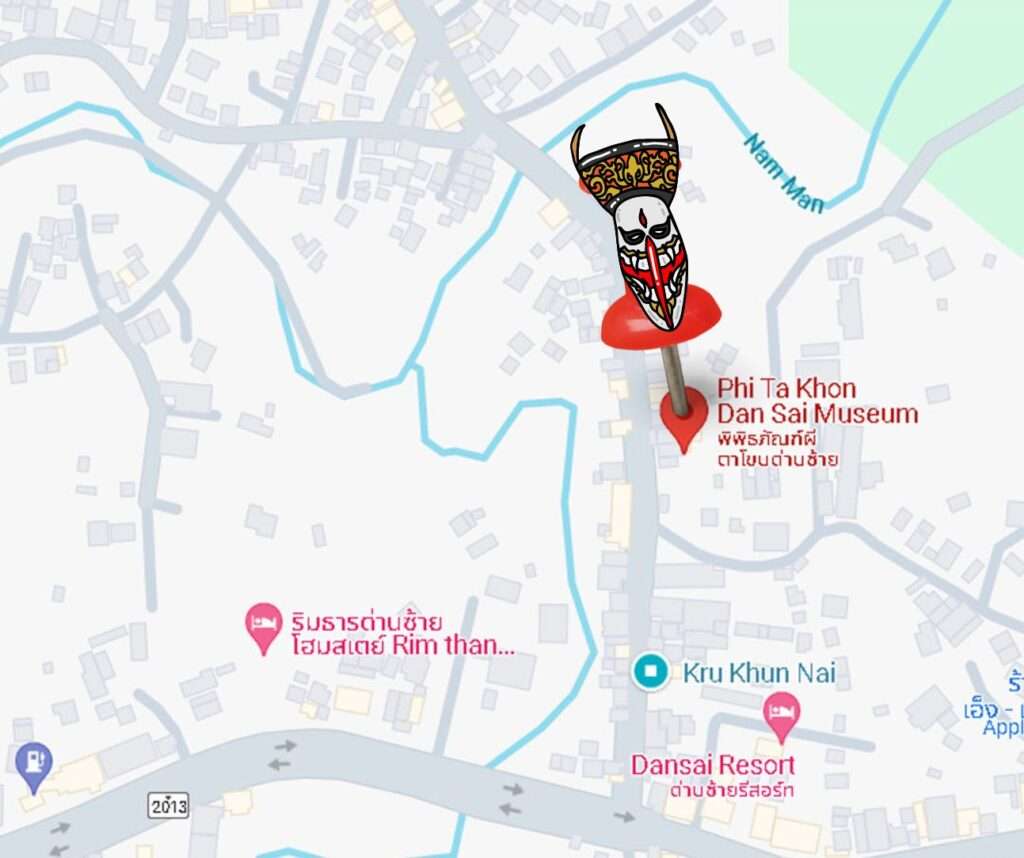 map showing dan sai museum