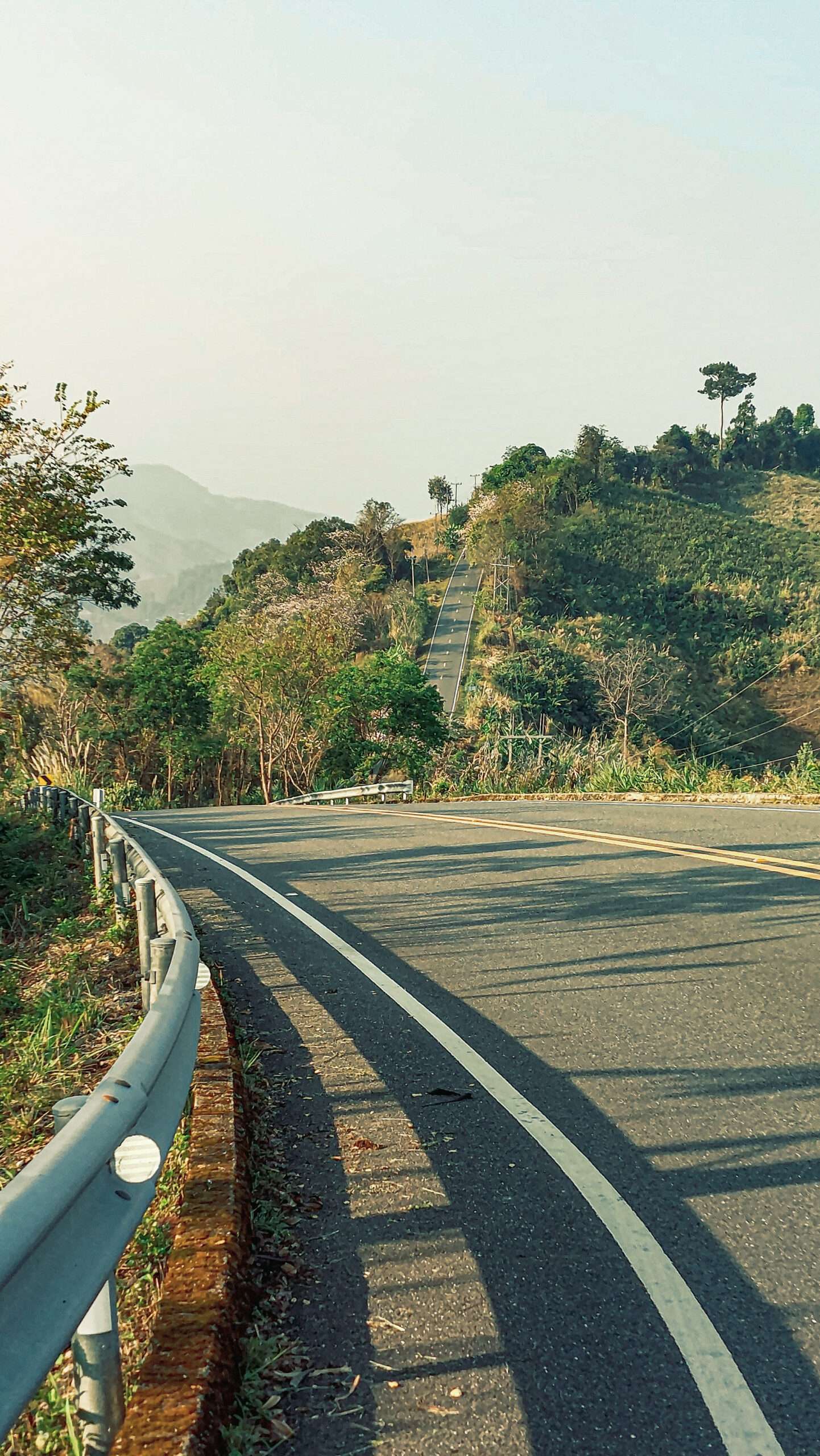 steep road in northern thailand