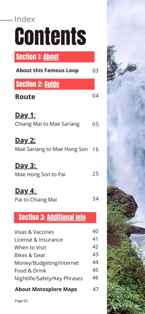 Mae Hong Song loop Map Guide