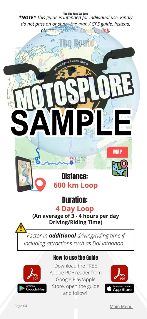 Mae Hong Song loop guide gps