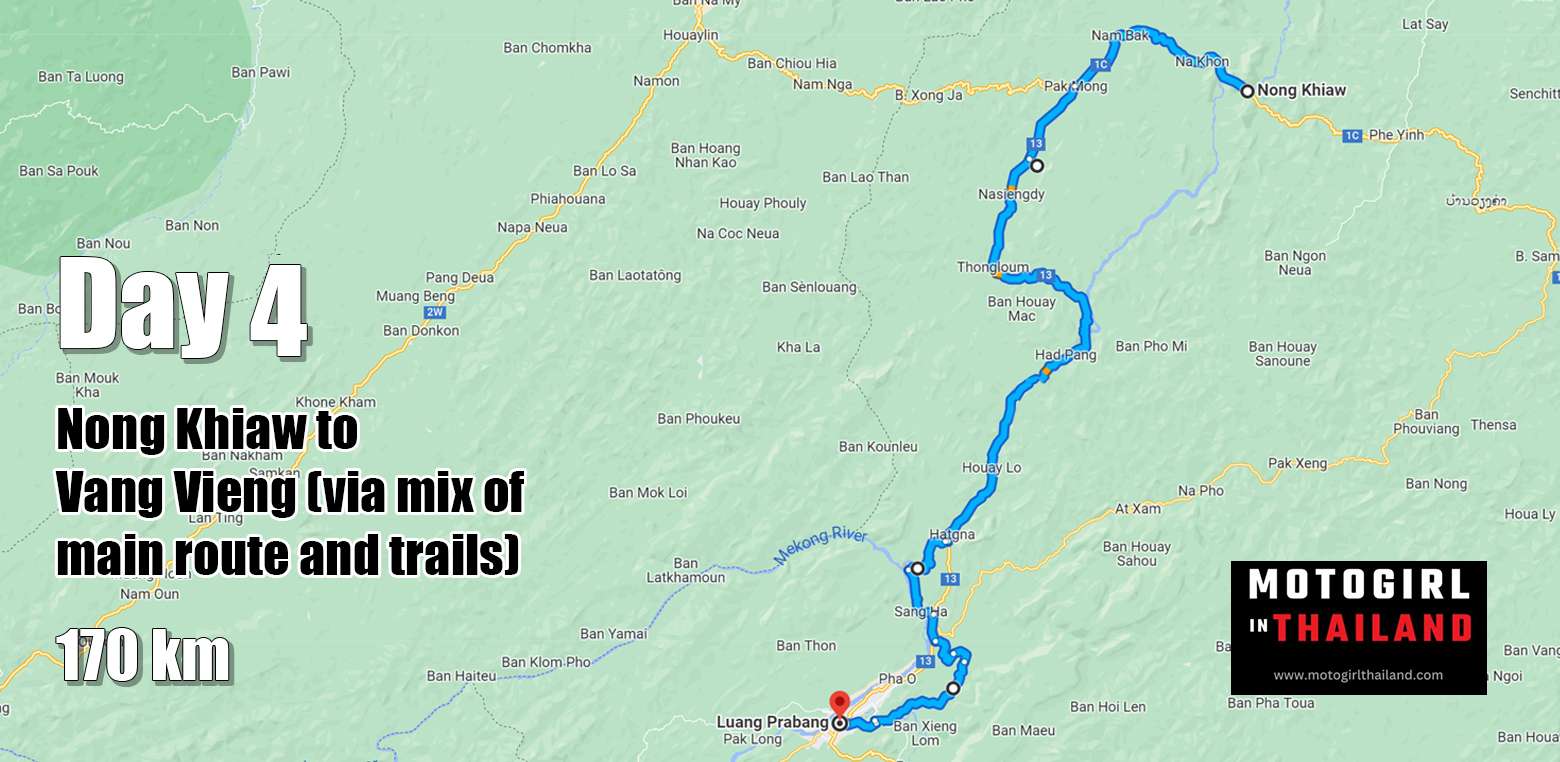 map showing route from nong khiaw to vang vieng