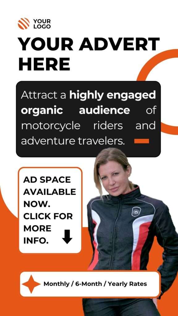 Advert Space for motorcycle riders. Thailand. Adventure. Motorbike. Tours. 