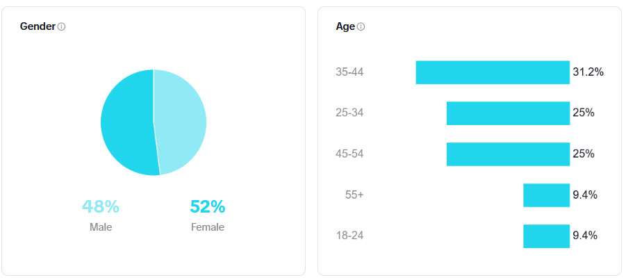 tiktok demographics motogirlthailand analytics