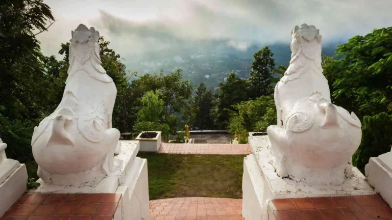 Temple Lions. Mae Hong Son
