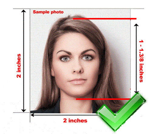 Passport photo size guide
