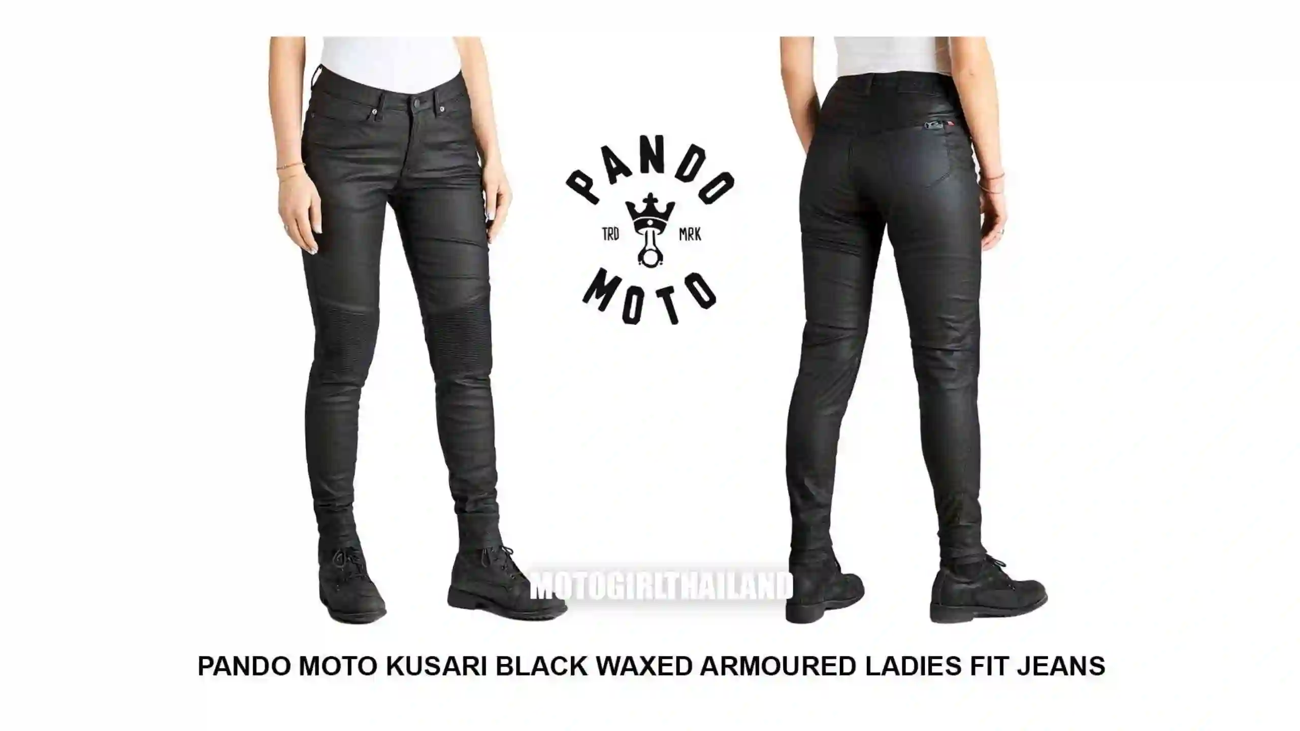Pando Moto Kusari Black Ladies Jeans