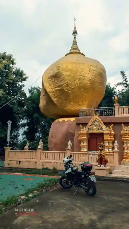 Temple in a forest with a river 