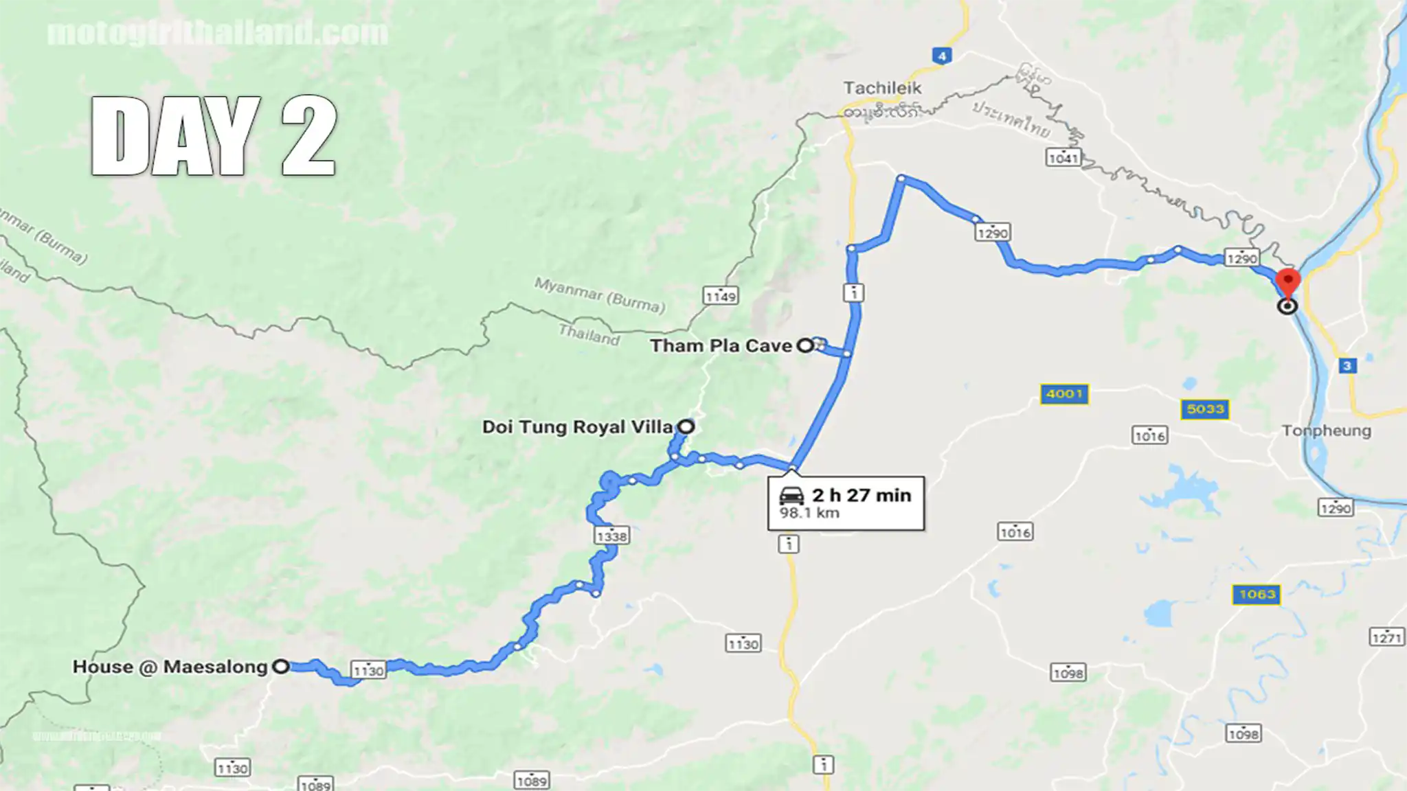 Big Bike Tours Recce Ride Map Day 2