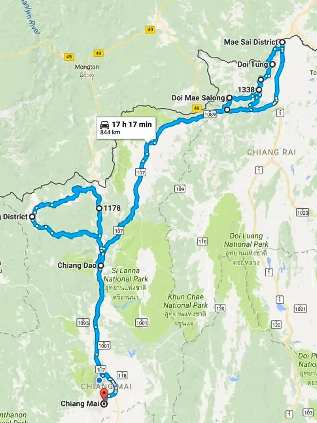 Border Visa Run Map