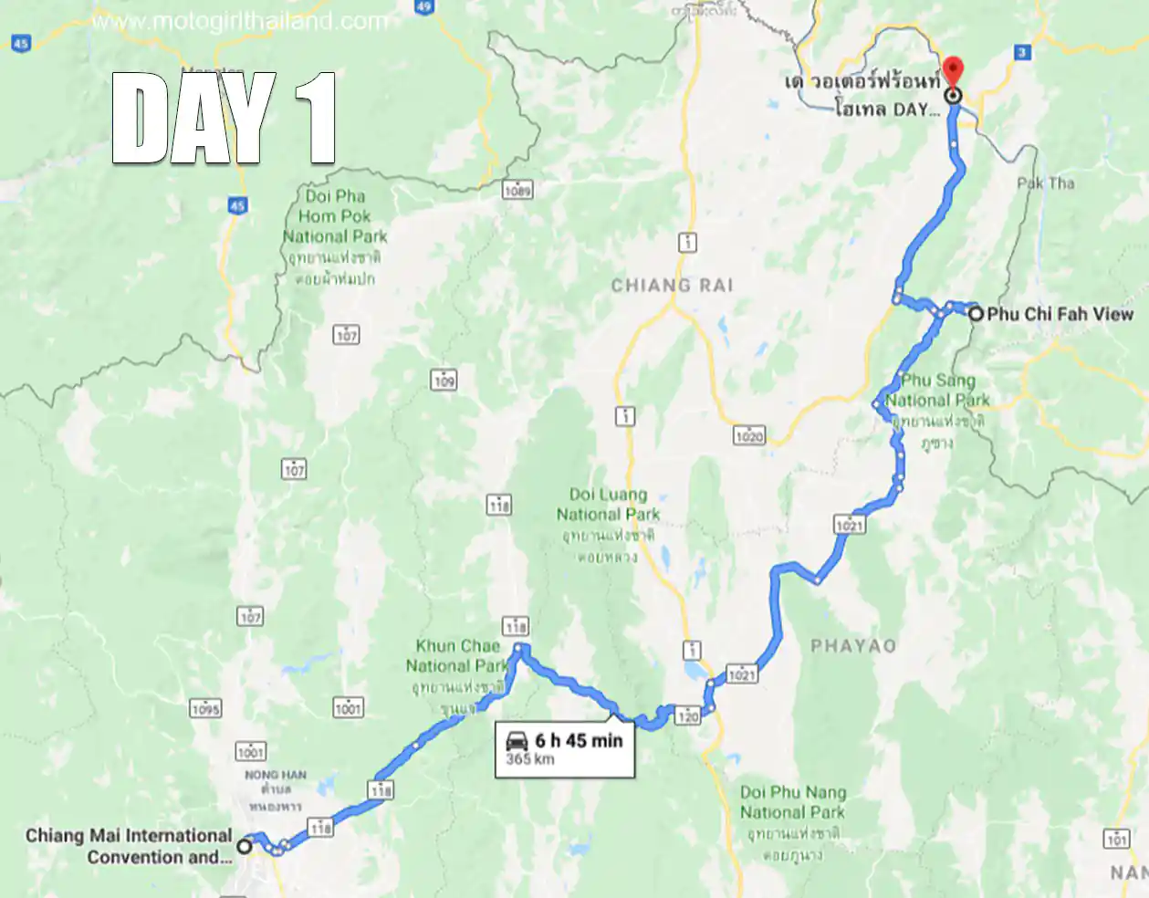 Chiang Khong Music Festival Map