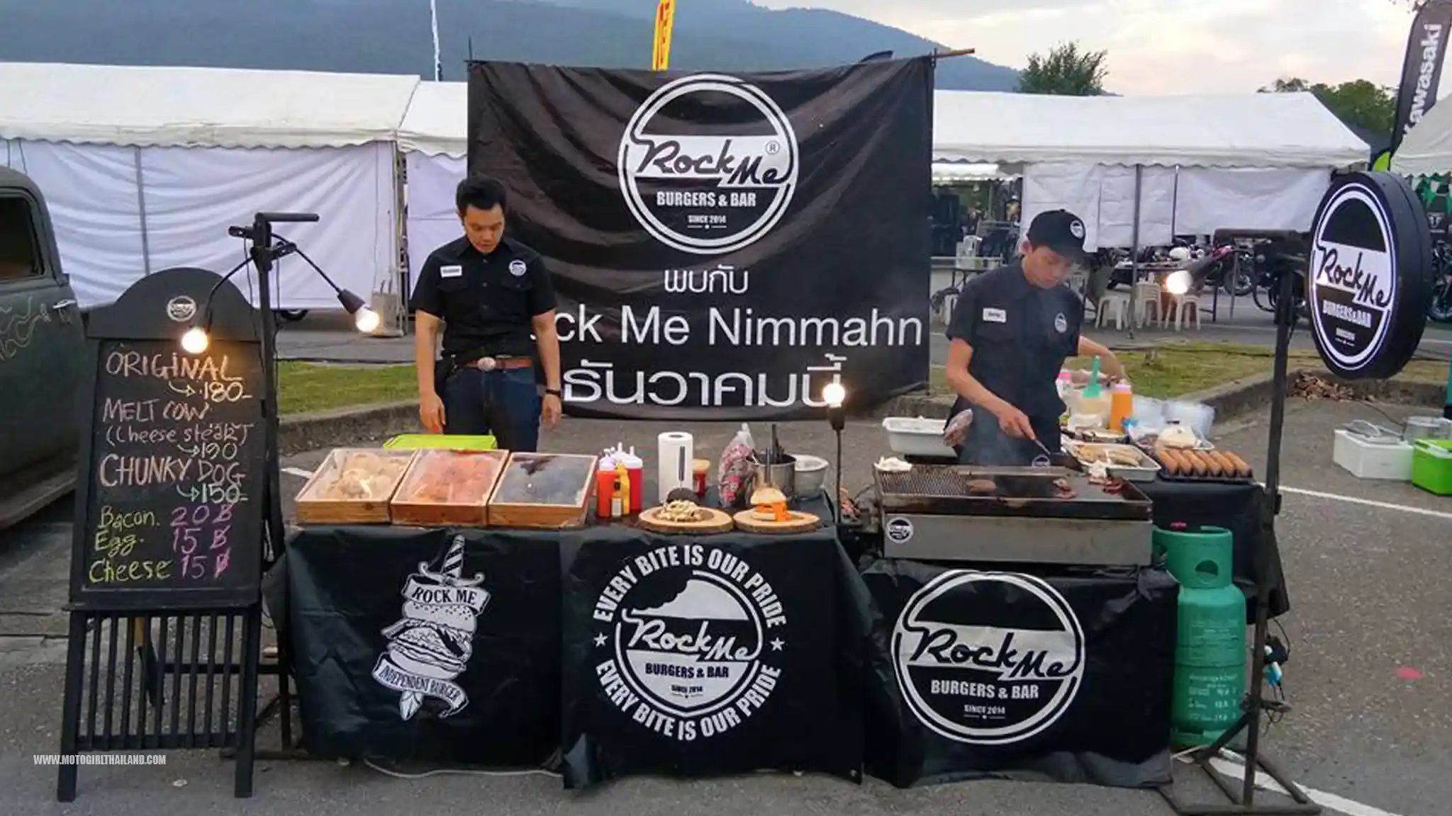 Chiang Mai Bike Week Rock Me Burger Stall