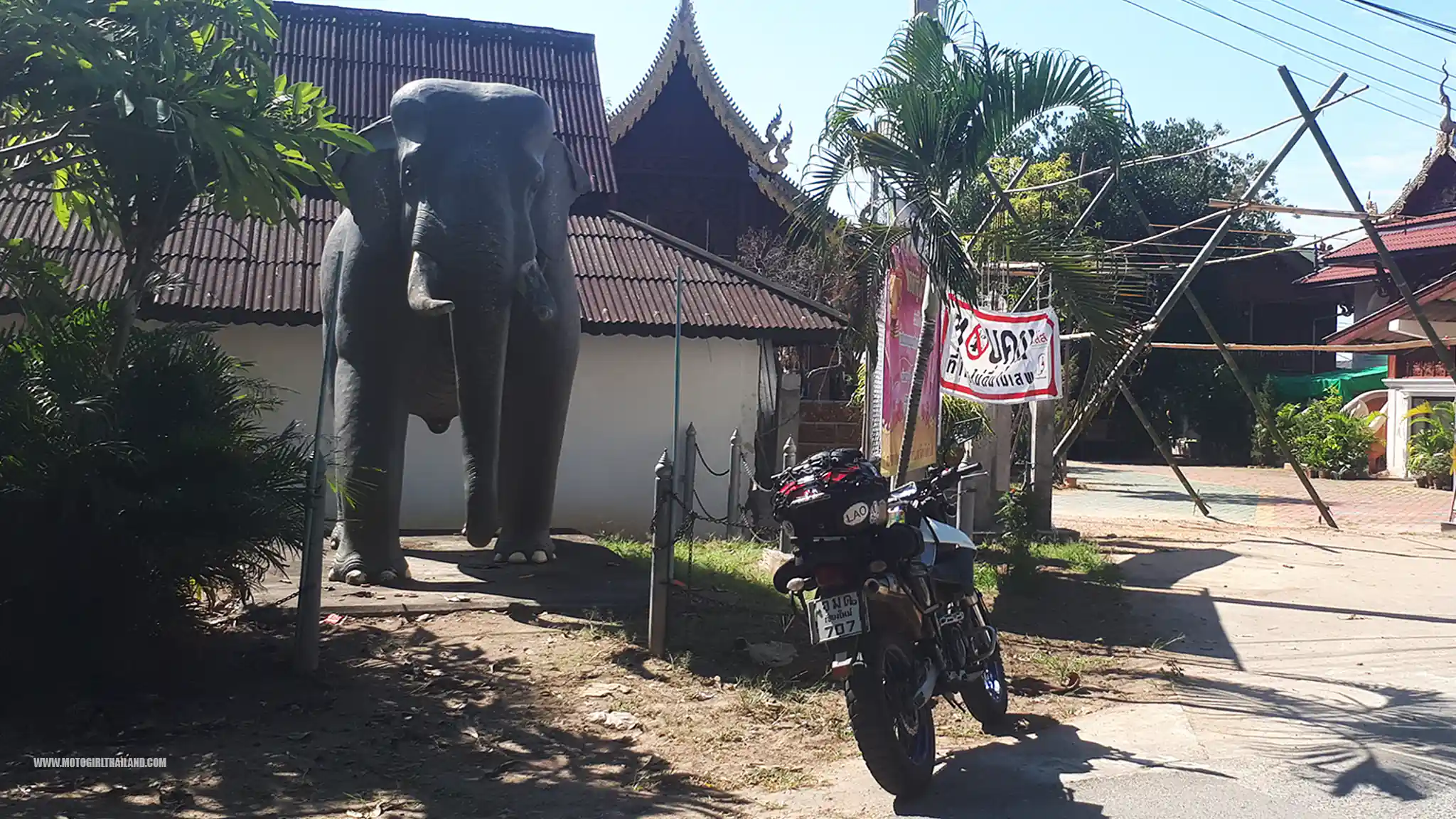 Elephant Statue outside Temple