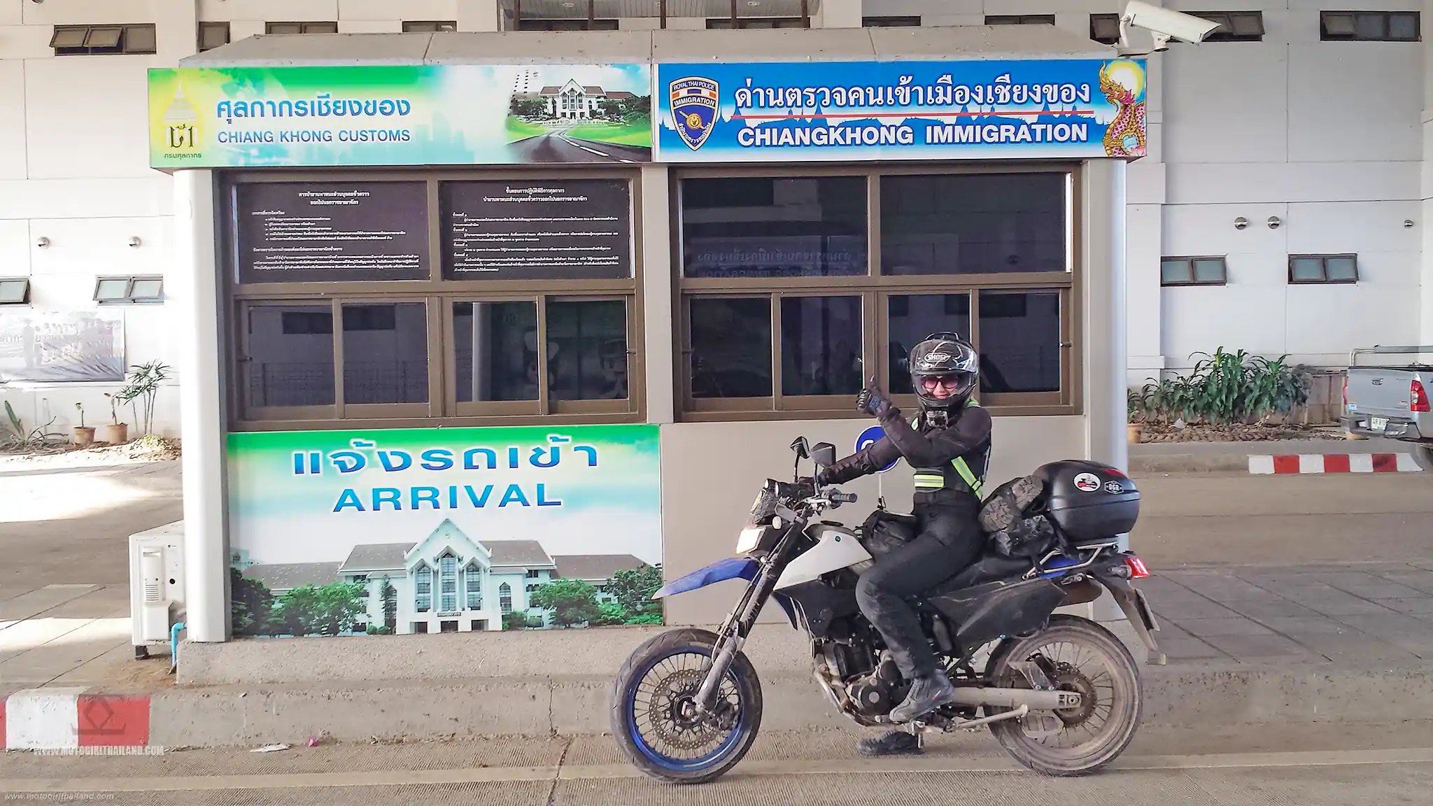 Laos Border Crossing Immigration motorcycle