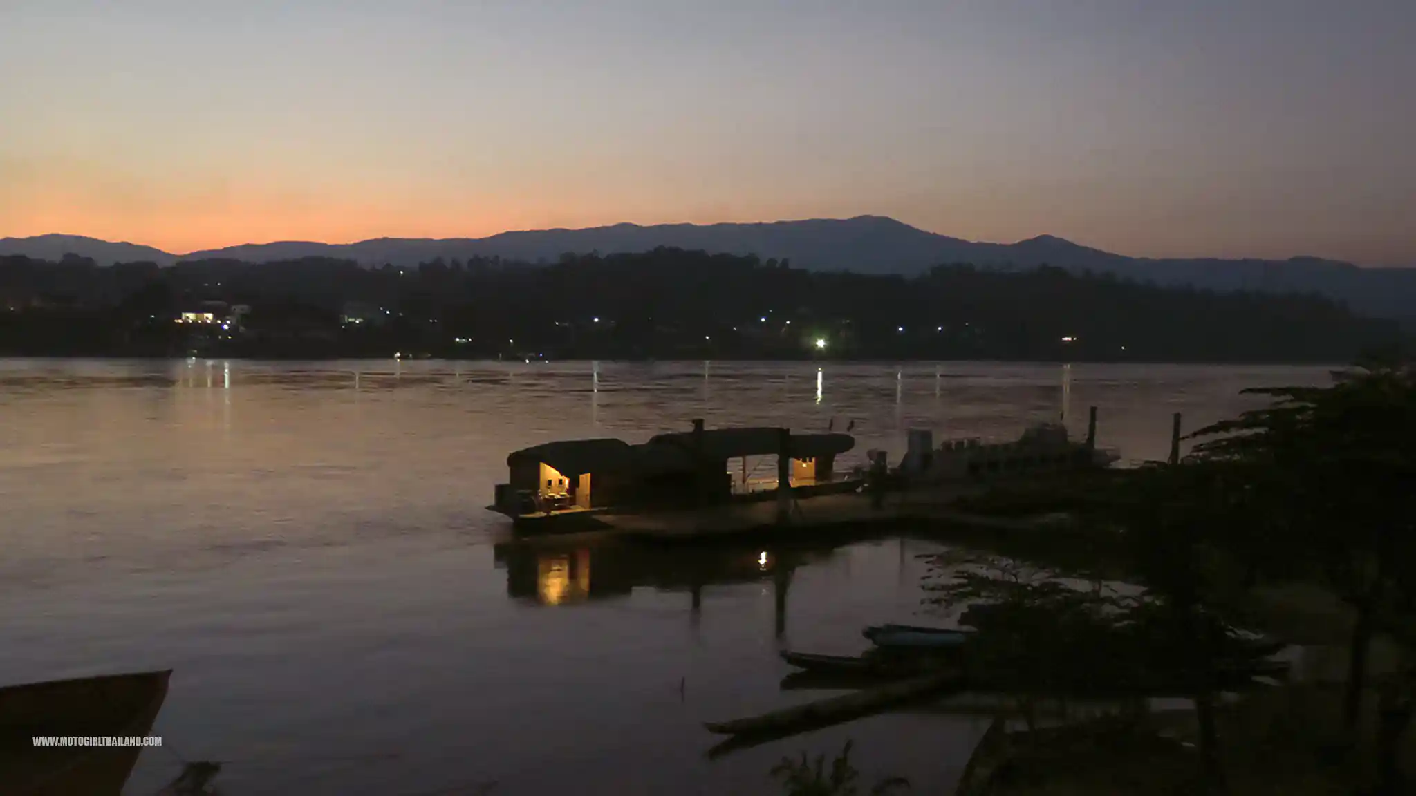 Laos Huay Xai Mekong Night