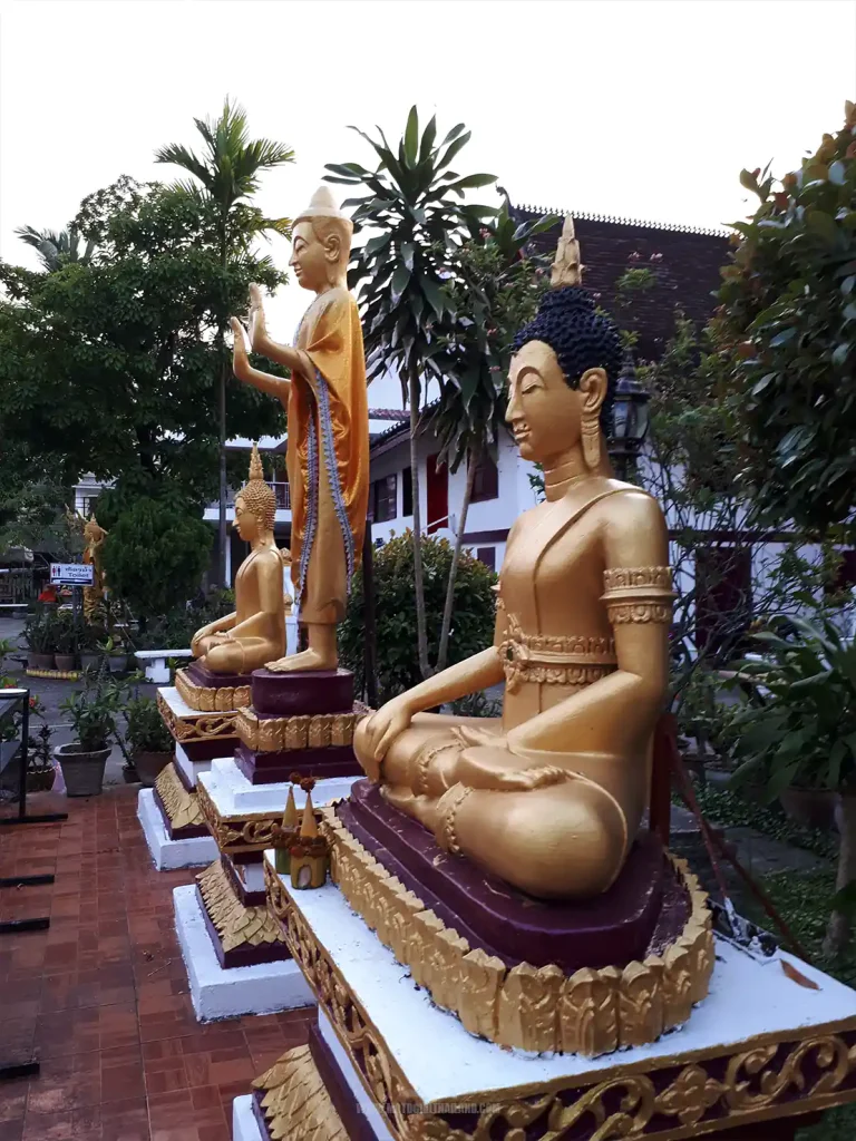 Laos Luang Prabang Temple at Night
