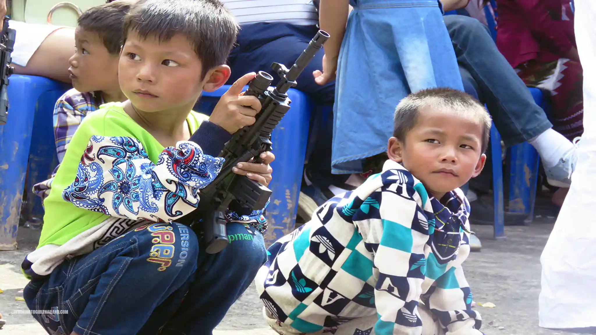 Laos Muang Sing Festival Crowd