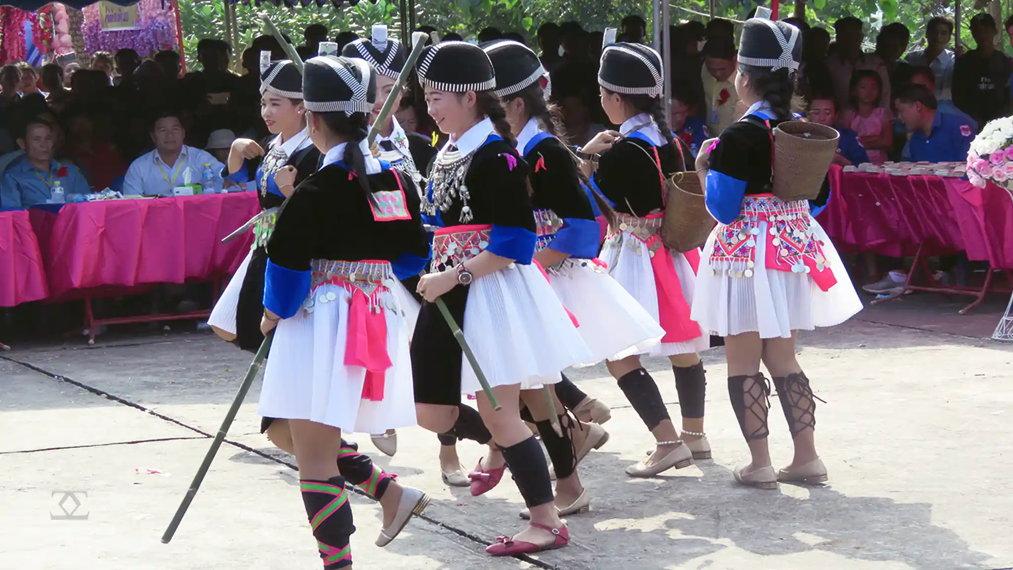 Laos Muang Sing Festival Dancers