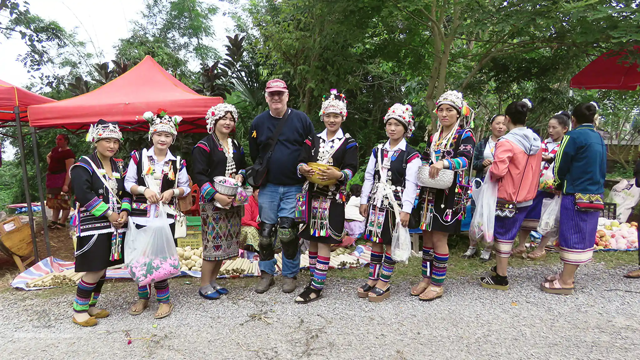 Laos Muang Sing Festival Crowd