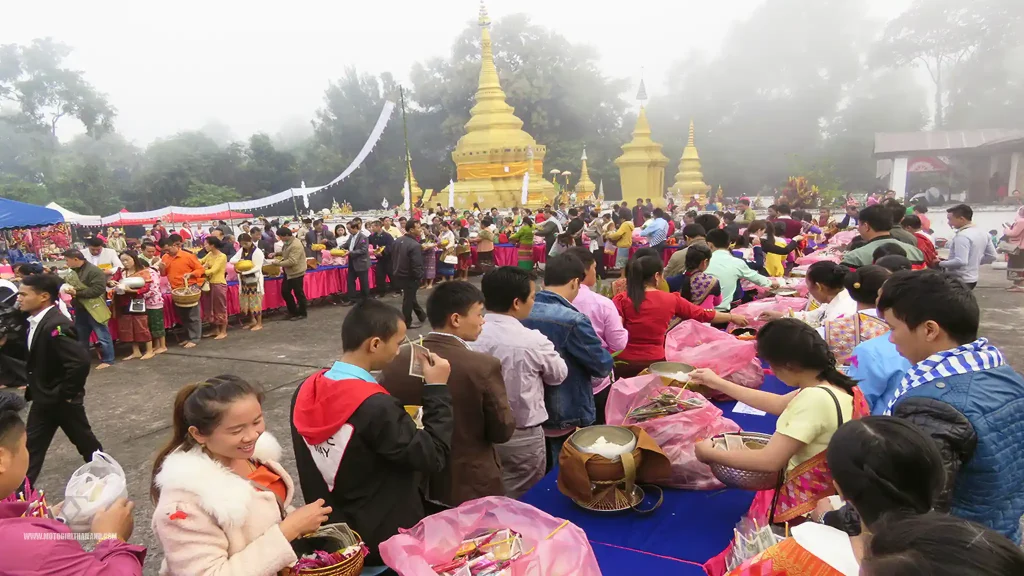 Laos Muang Sing Festival Merit