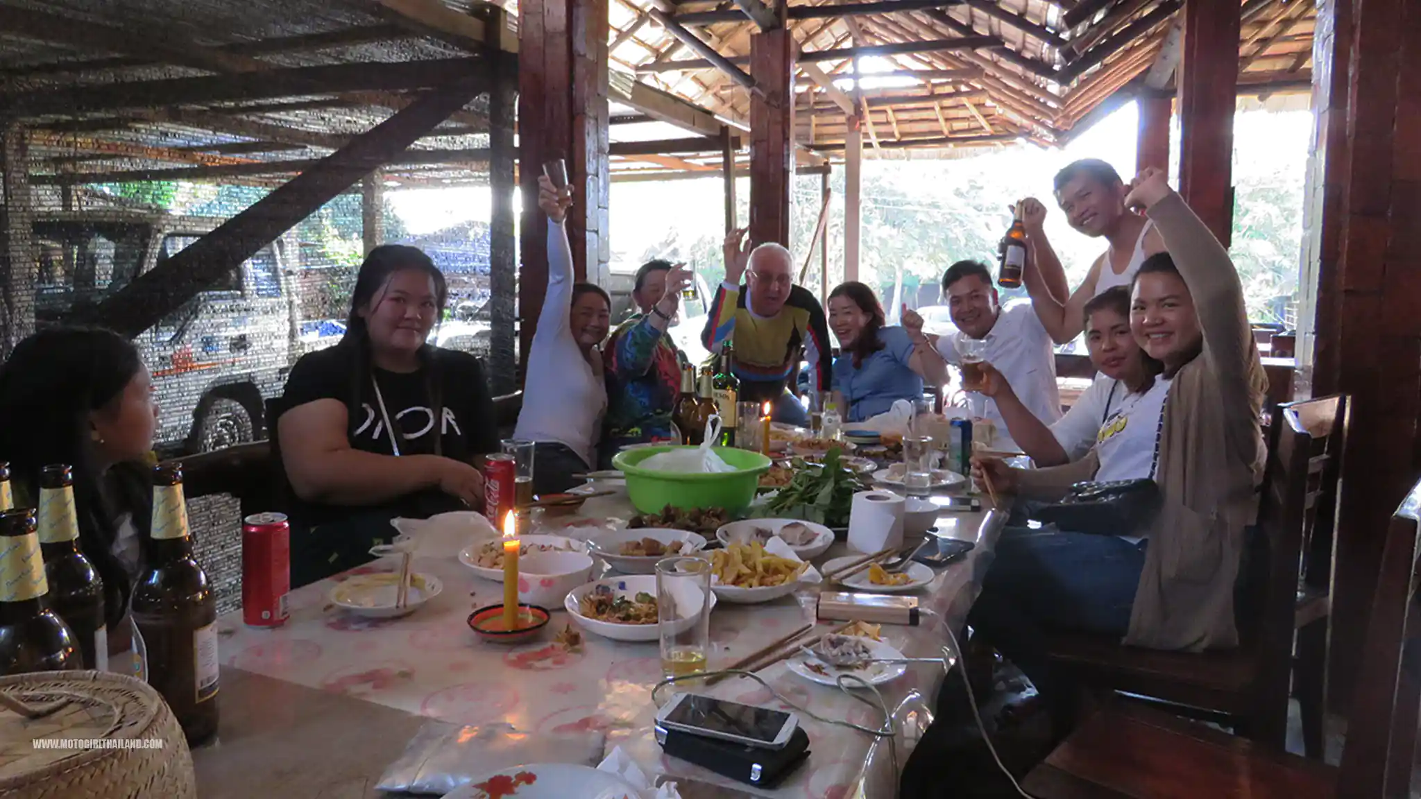 Laos Muang Sing Guesthouse Party