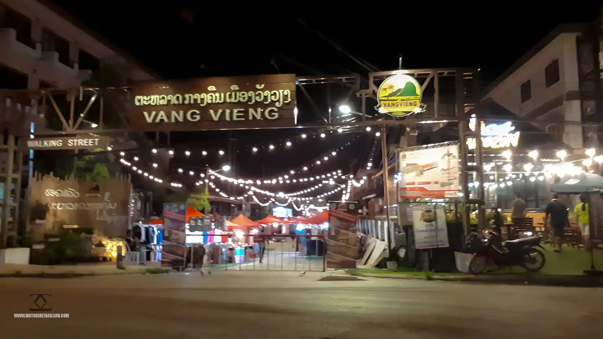 Laos Vang Vieng At Night
