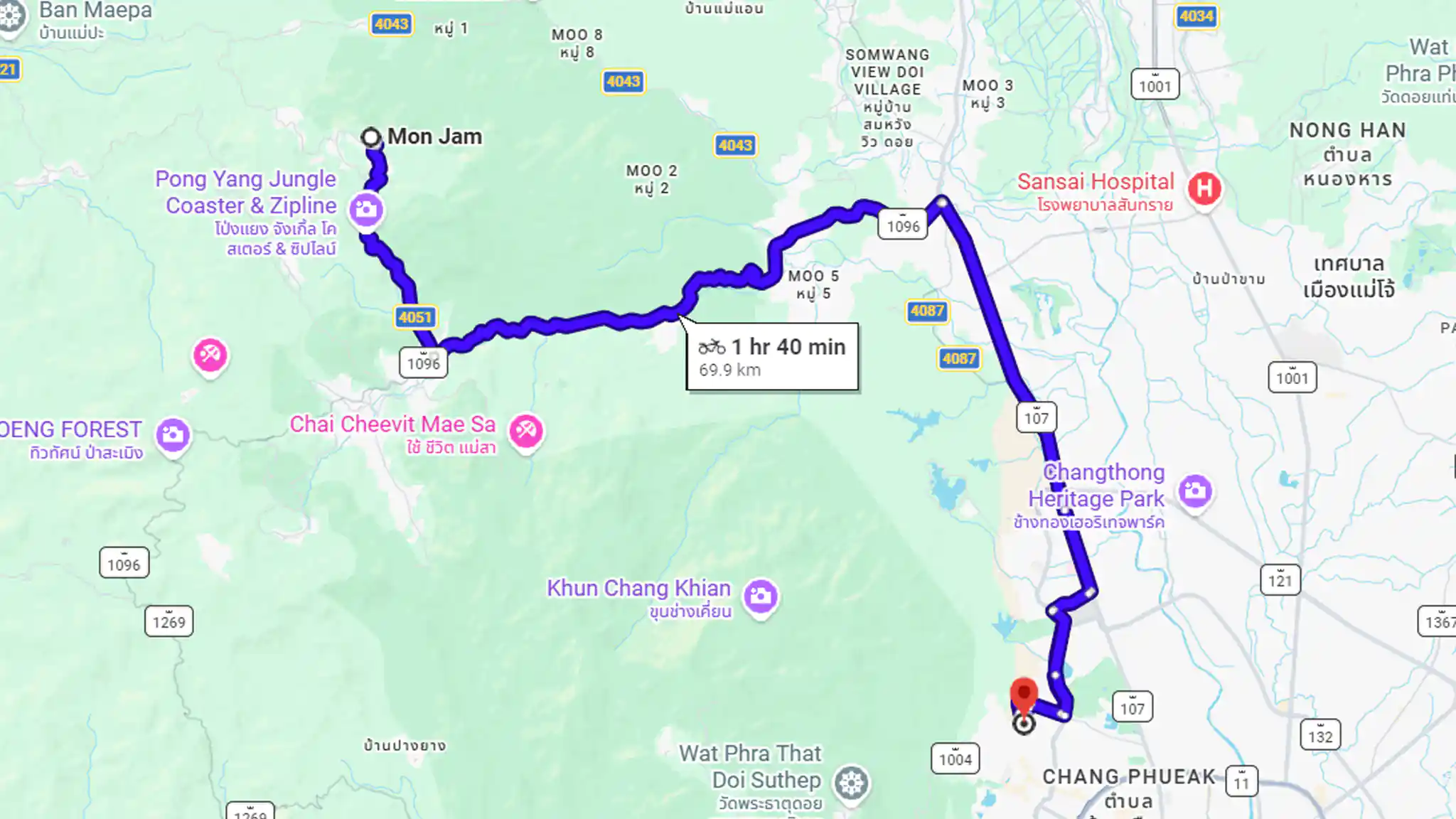 Mon Jam Scooter Trip Map