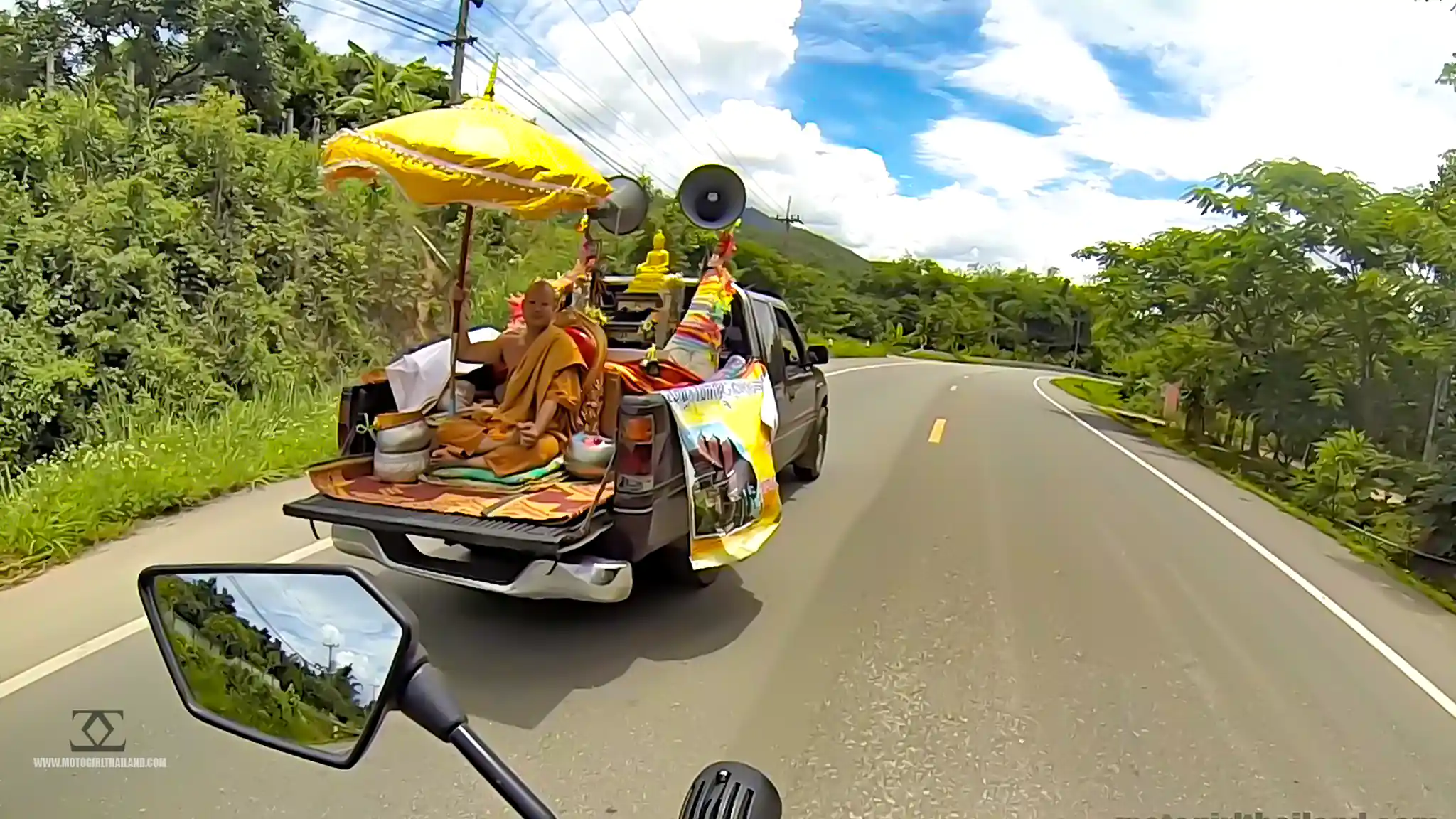 Monk in Truck