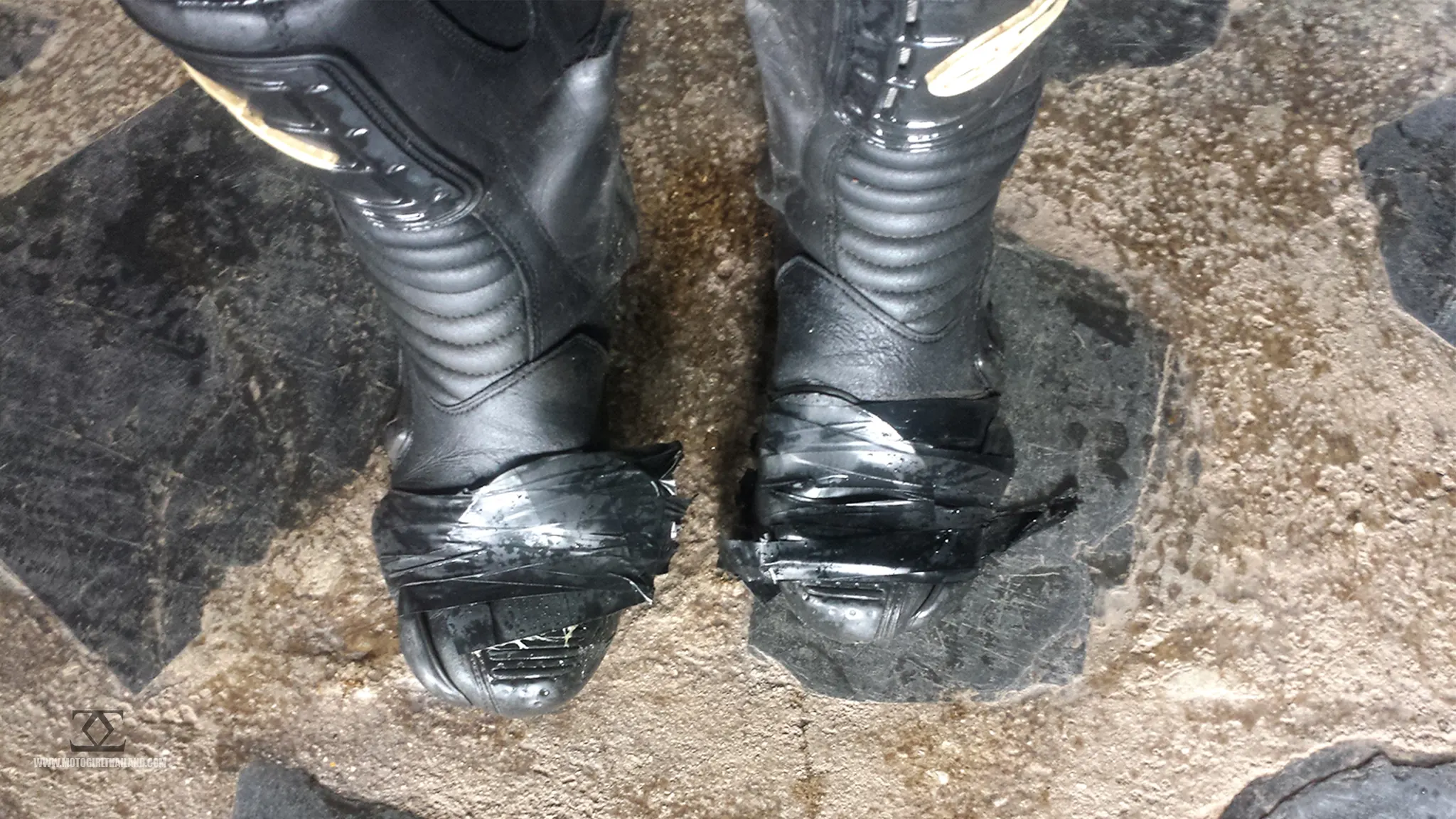 Motorcycle Boots Electrical Tape