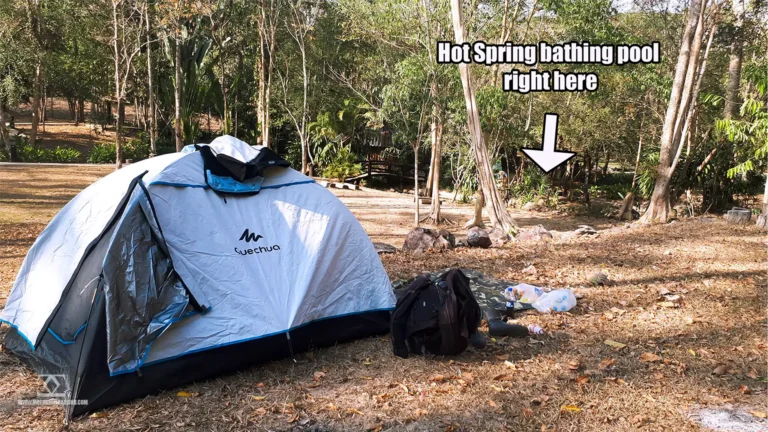 Pong Arng Hot Springs tent camping
