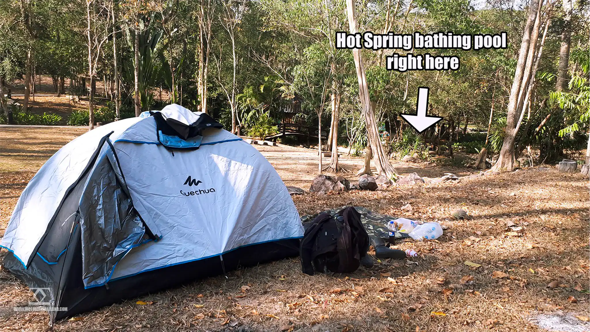 Pong Arng Hot Springs tent camping