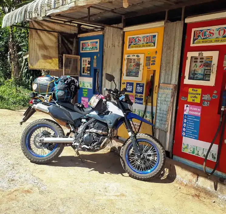 Self-Service Petrol Pump with Bike