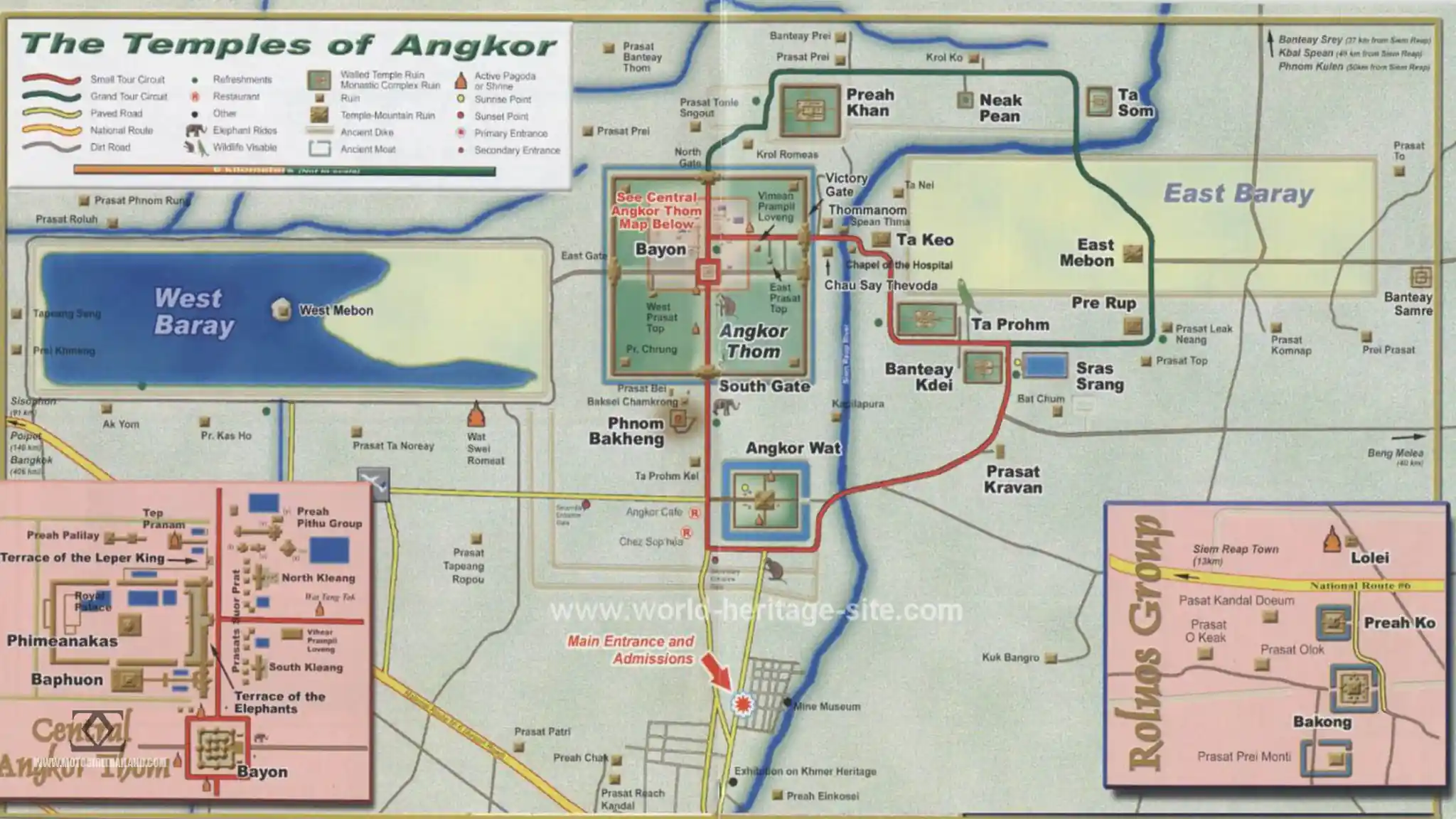 Siem Reap Angkor Wat Complex Map
