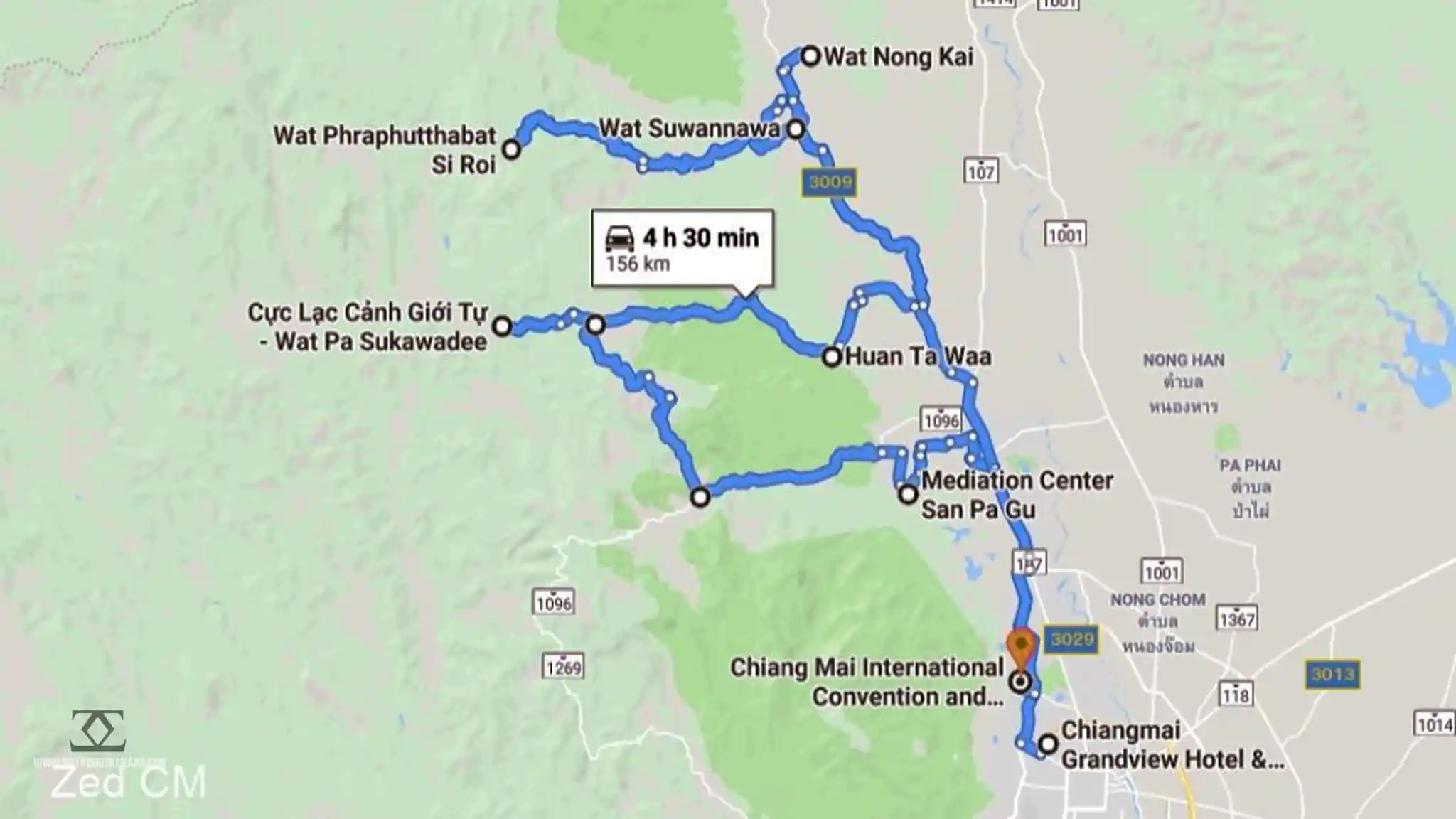 Temple-Tastic Route Map
